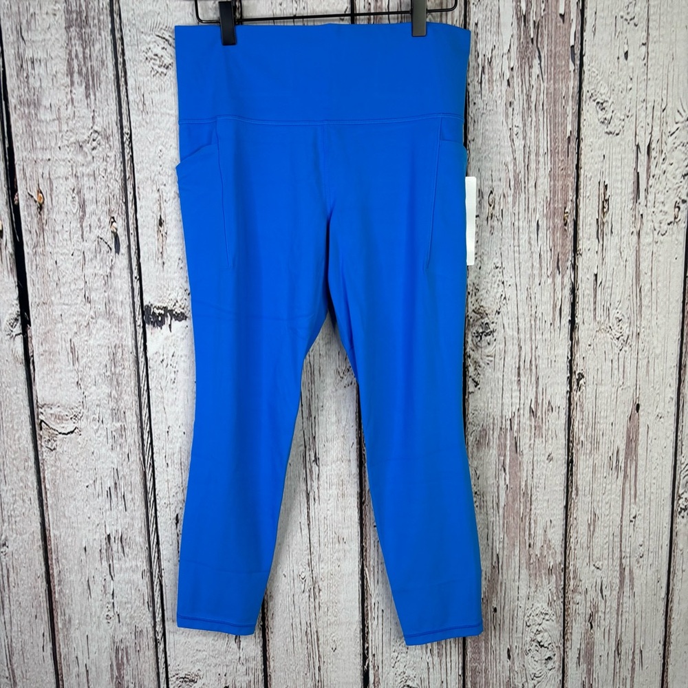 NWT Athleta Salutation Stash 7/8 Tight High Rise Legging Ultramarine Blue Large